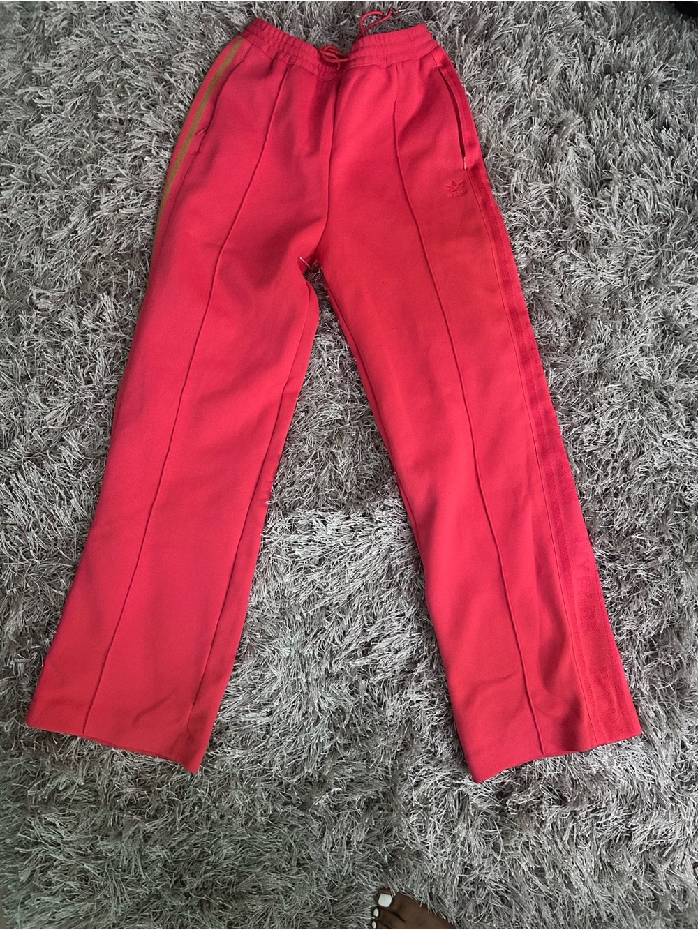 IVY PARK Coral-Red Track Pants with Side Stripe